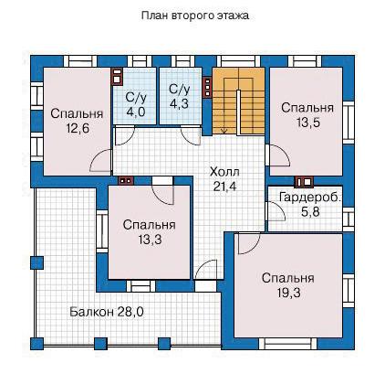 Планировка проекта дома №60-13 60-13_p2.jpg