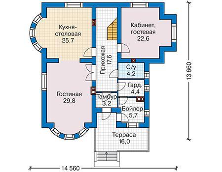 Планировка проекта дома №60-41 60-41_1.jpg