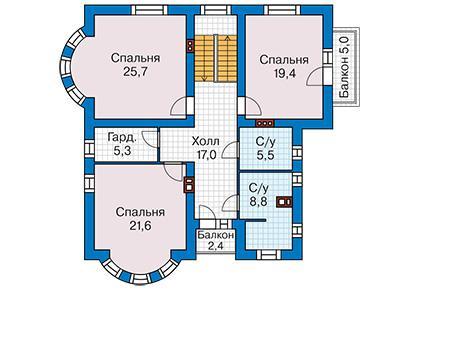 Планировка проекта дома №60-41 60-41_2.jpg