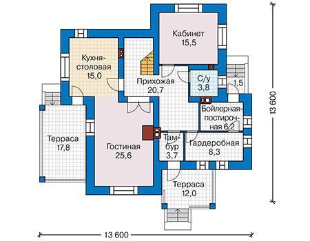 Планировка проекта дома №60-60 60-60_1.jpg