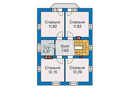 Планировка проекта дома №61-79 61-79_2.jpg