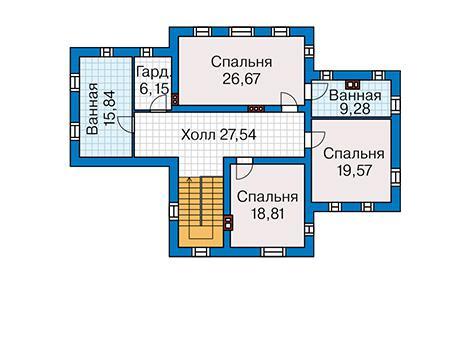 Планировка проекта дома №62-73 62-73_2.jpg