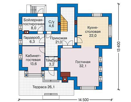 Планировка проекта дома №62-75 62-75_1.jpg