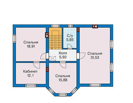 Планировка проекта дома №63-06 63-06_2.jpg