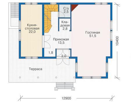 Планировка проекта дома №70-20 70-20_1.jpg