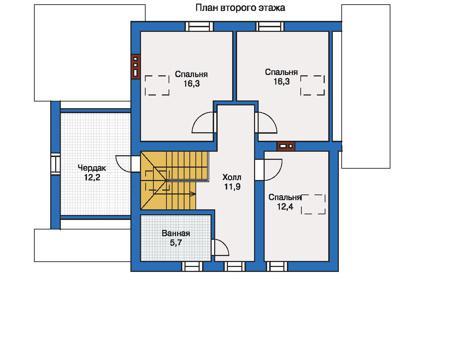 Планировка проекта дома №70-64 70-64_2.jpg