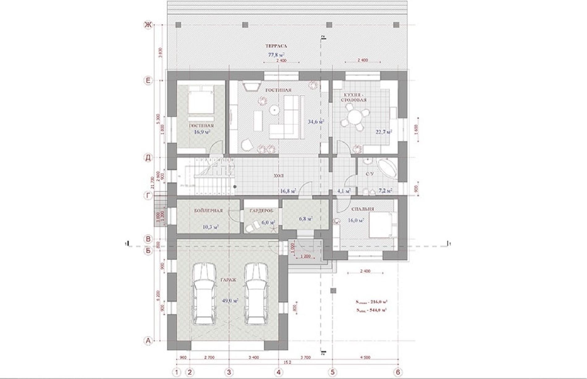 Планировка проекта дома №av-544 av-544_p1.jpg