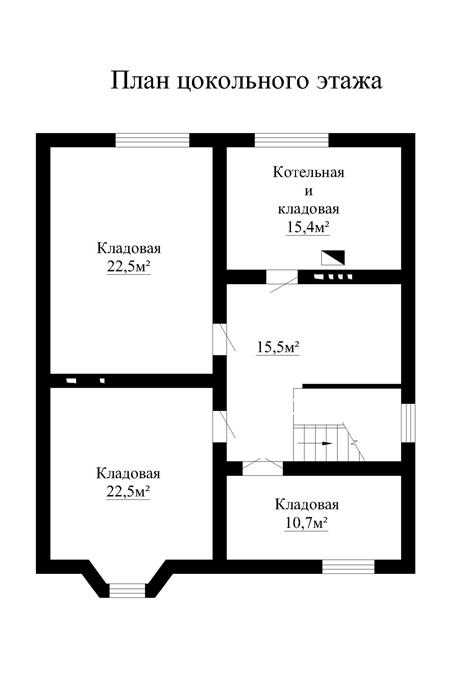Проект дома 12 на 12 с цокольным этажом
