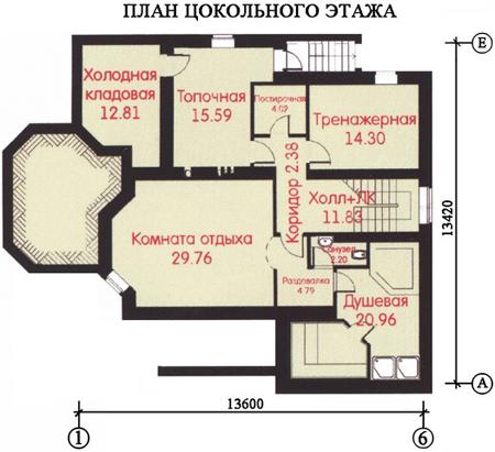 Готовый проект цокольного этажа