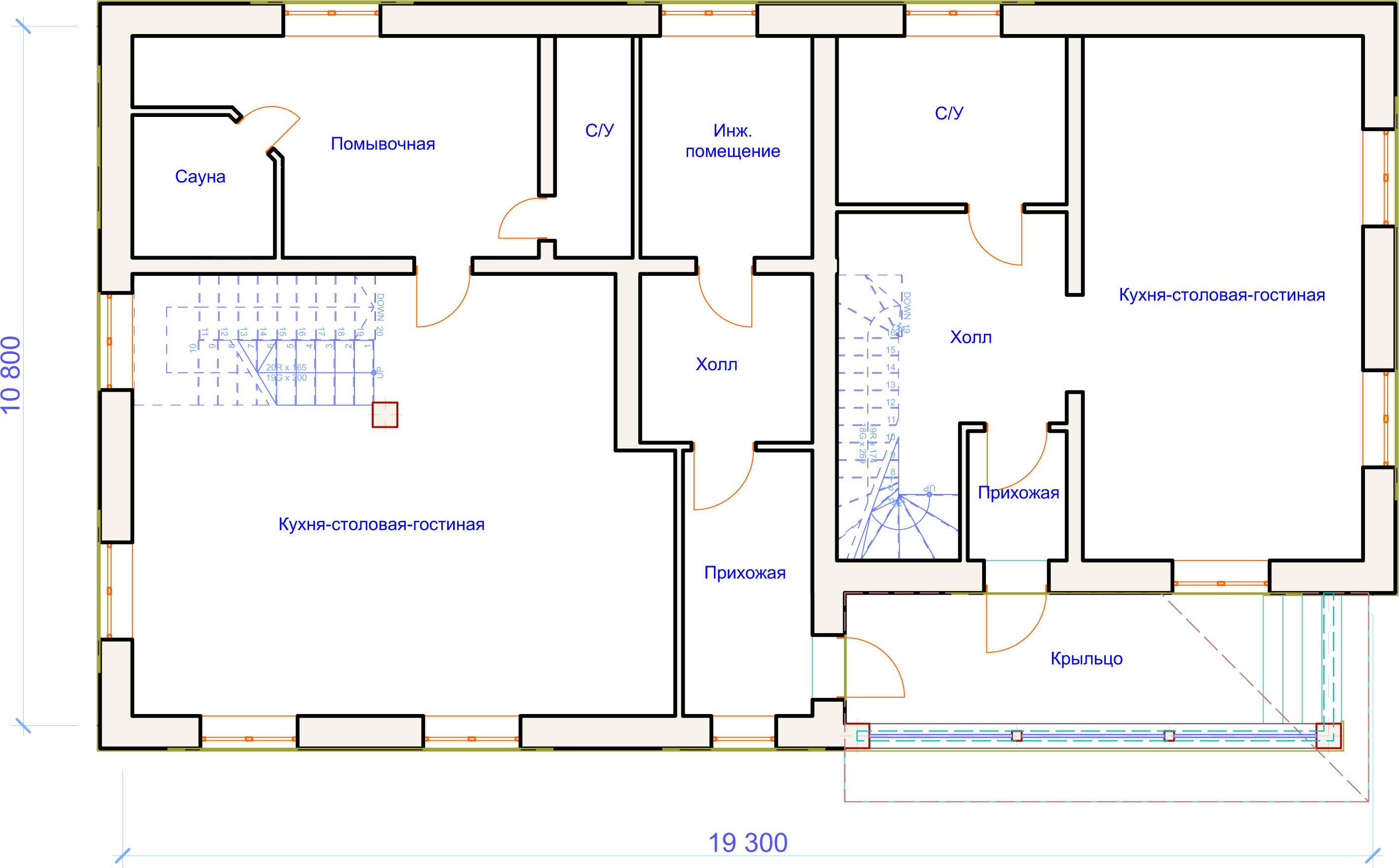 Планировка проекта дома №h-1043 H-1043_p1.webp