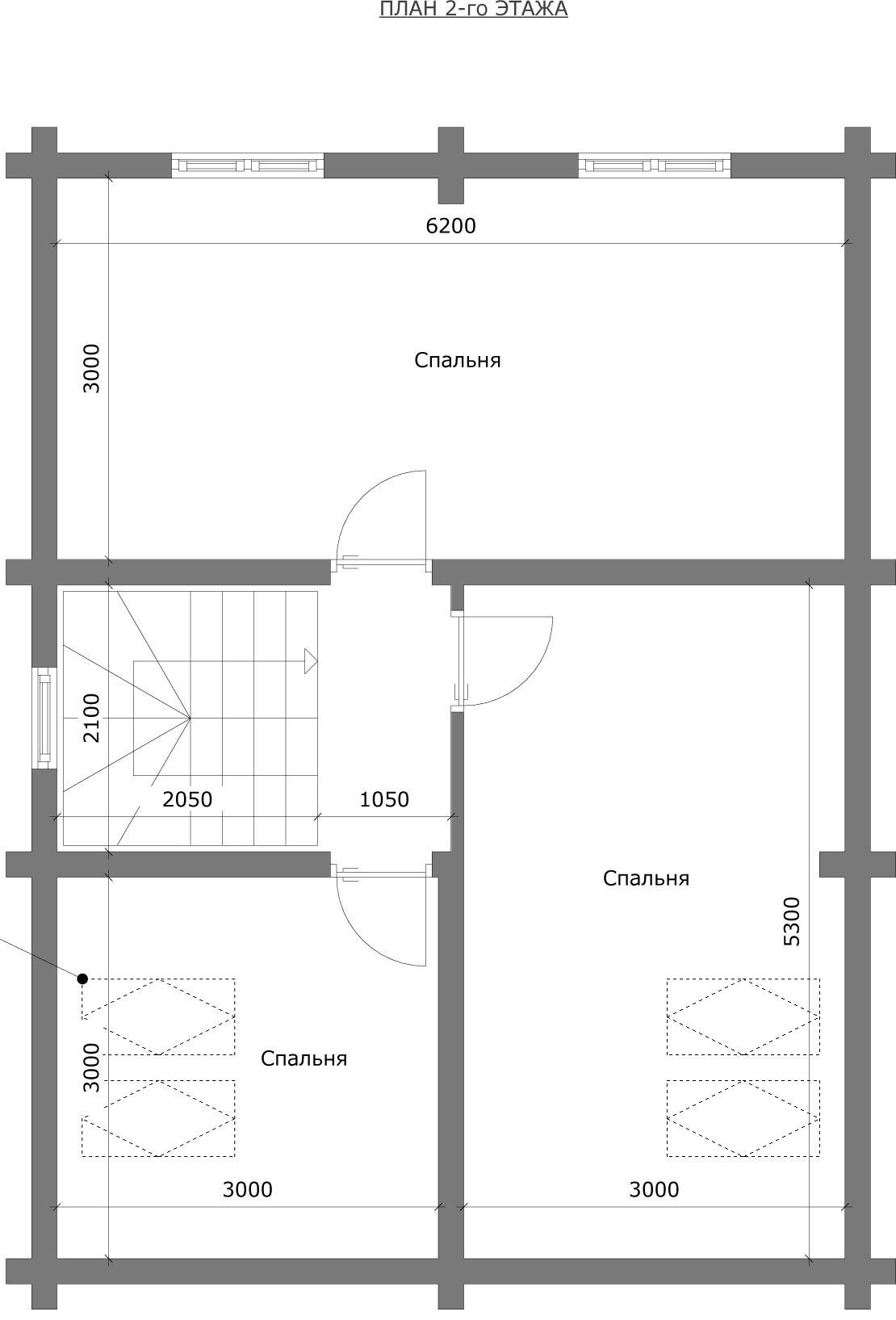 Планировка проекта дома №h-1044 H-1044_p2.webp
