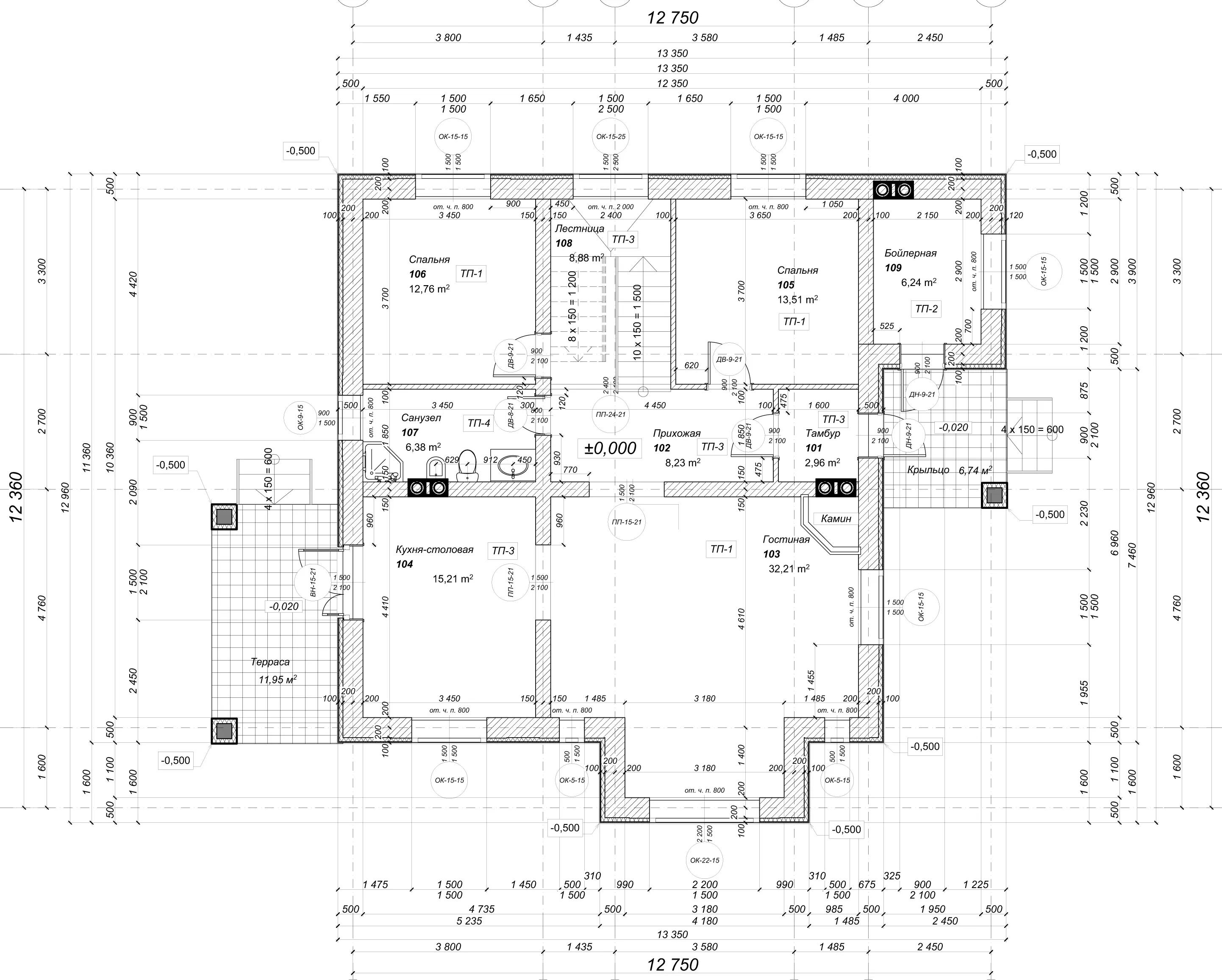 Планировка проекта дома №h-1102 H-1102_p1.webp