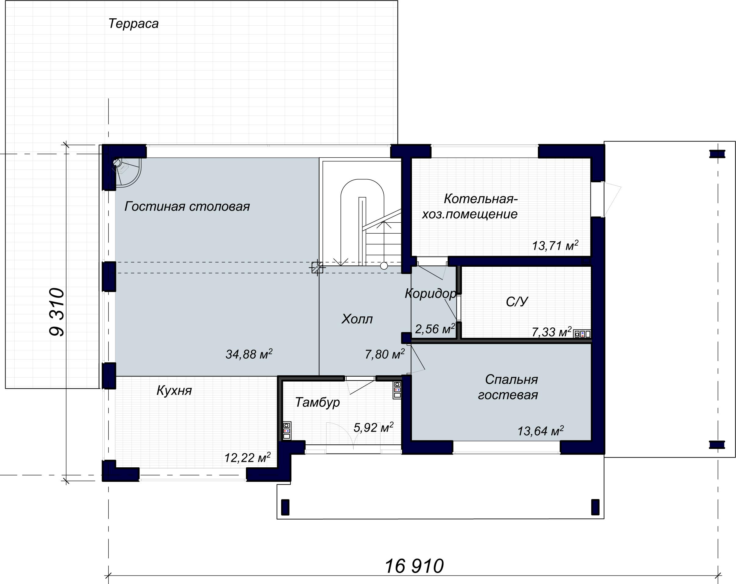 Планировка проекта дома №h-1111 H-1111_p1.webp