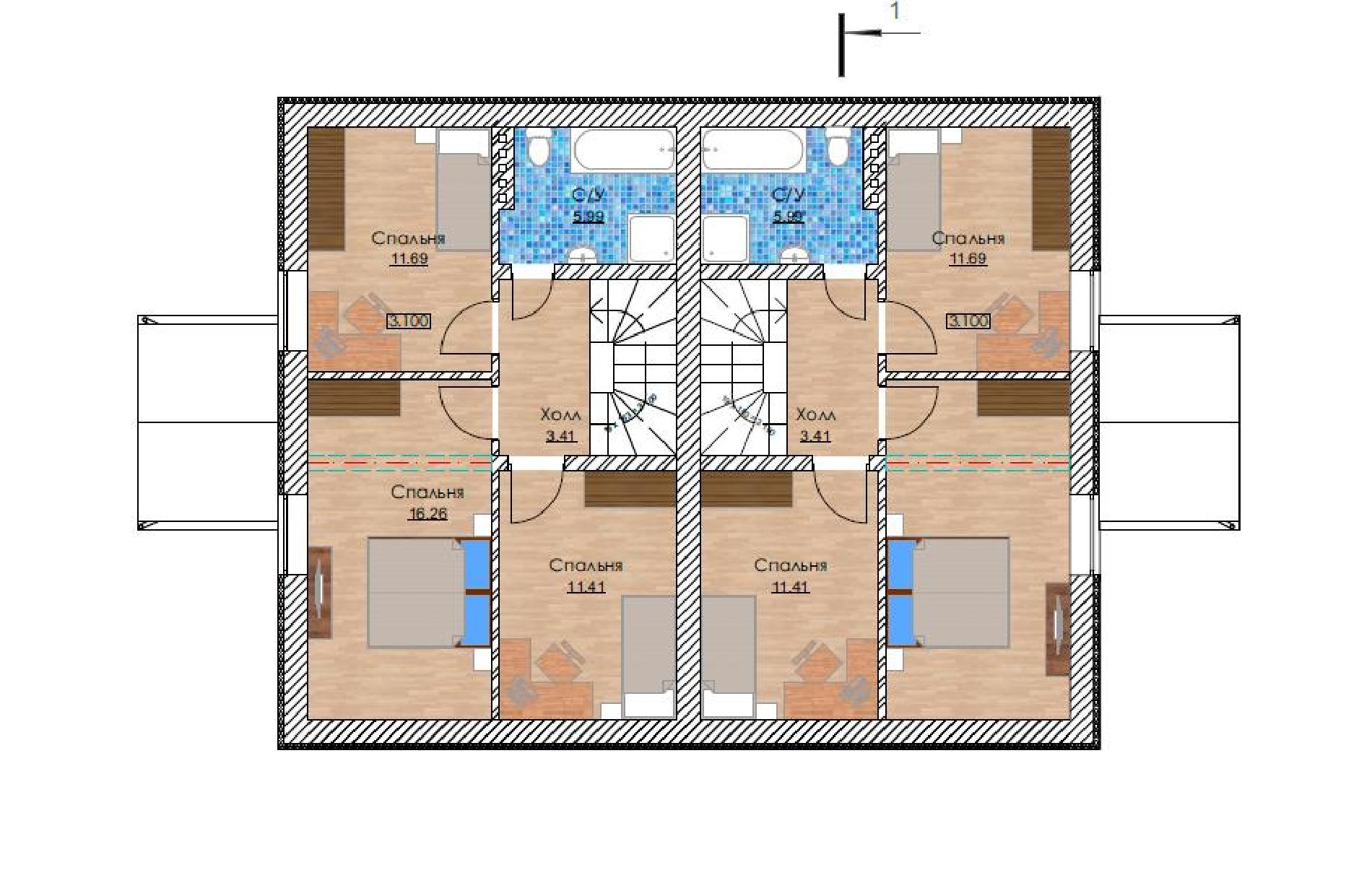 Планировка проекта дома №h-1251 h-1251_p2.jpg