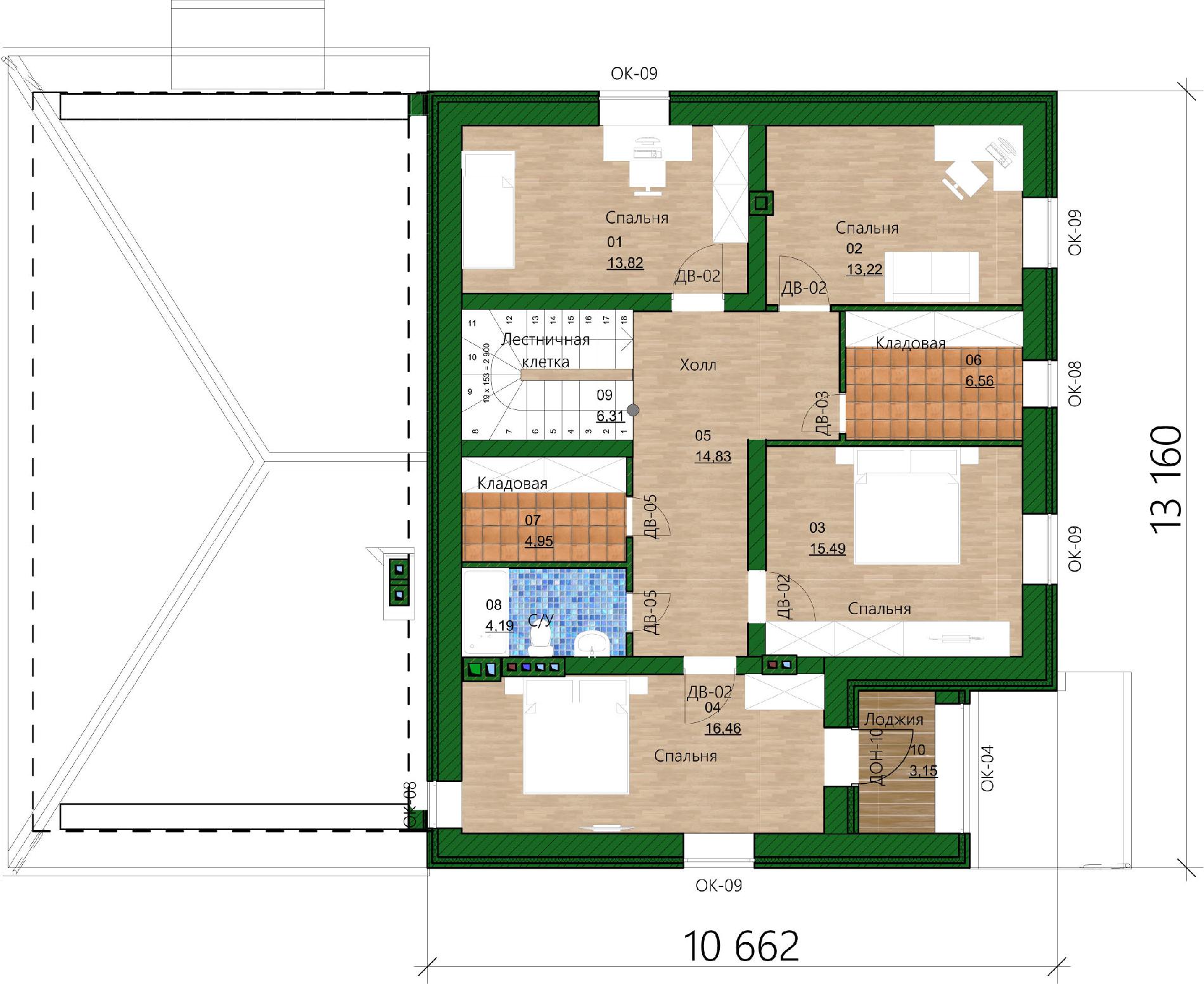 Планировка проекта дома №h-1270 H-1270_p2.jpg