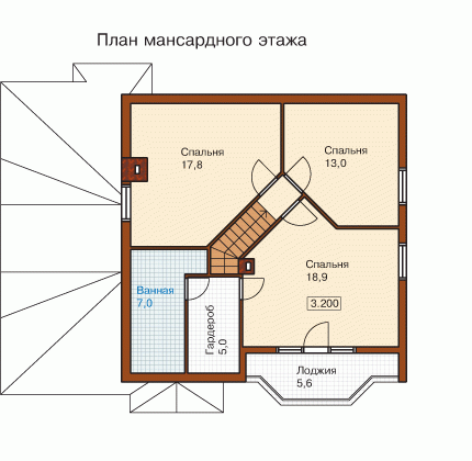 Планировка проекта дома №h-154-1p h-154-1p-p2.gif
