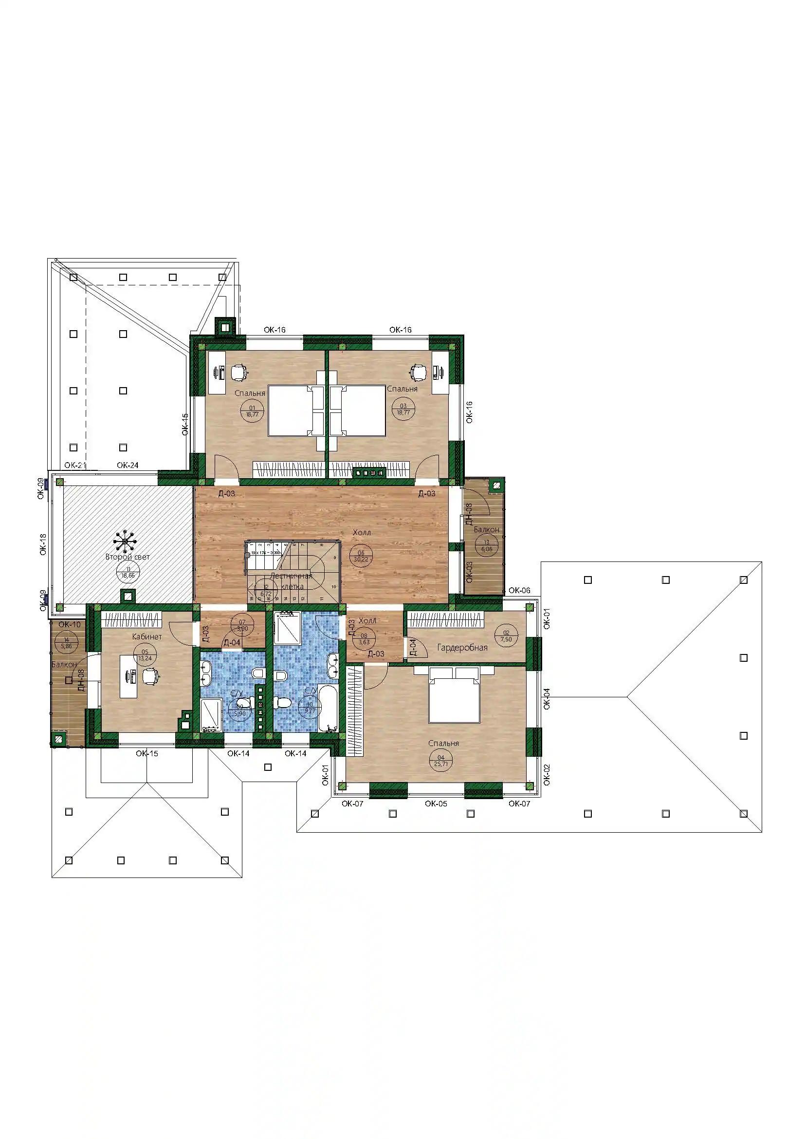 Планировка проекта дома №h-1617 proect-1617_p2_result.webp