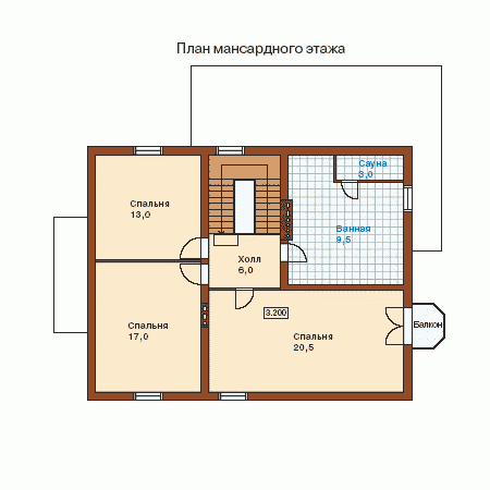 Планировка проекта дома №h-162-1p h-162-1p-p2.gif