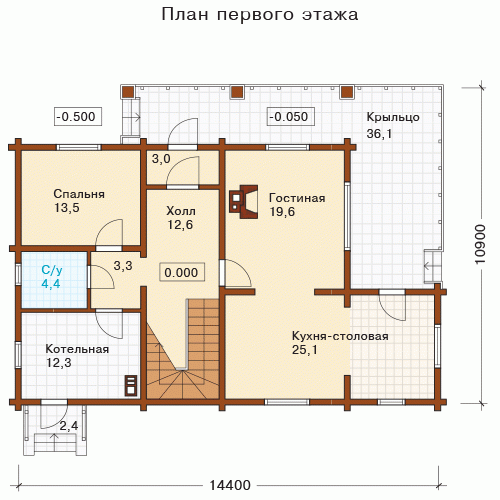 Планировка проекта дома №h-178-2d h-178-2d-p1.gif