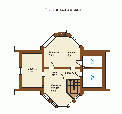 Планировка проекта дома №k-222-1k k-222-1k-p2.gif