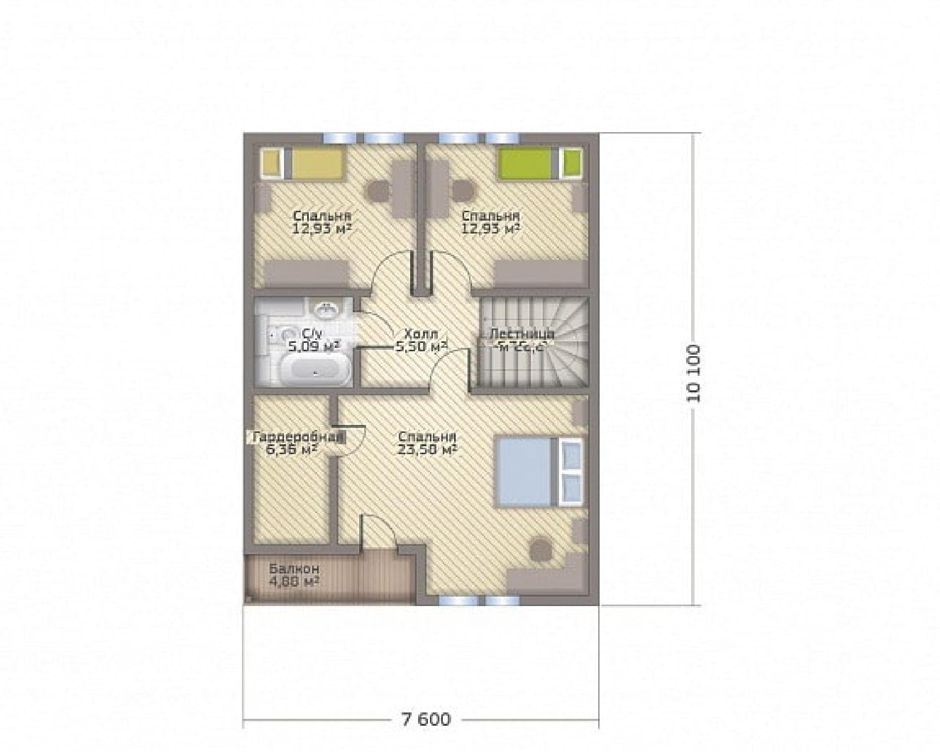 Планировка проекта дома №kr-164 kr-164_p2-min.jpg