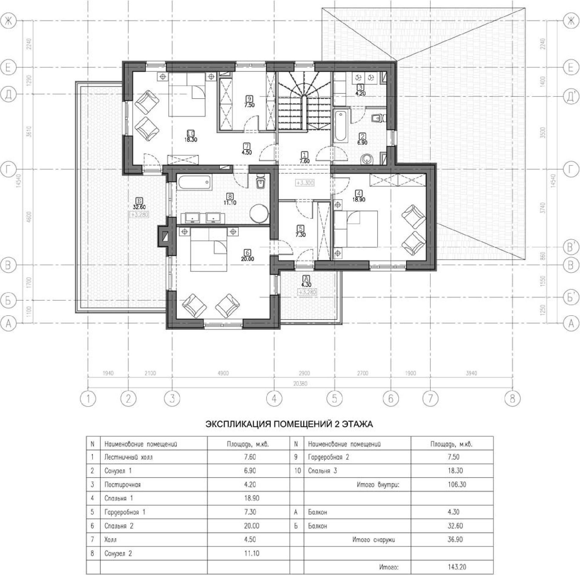 Планировка проекта дома №kr-224 5bbb2b0e0f7b0.jpg