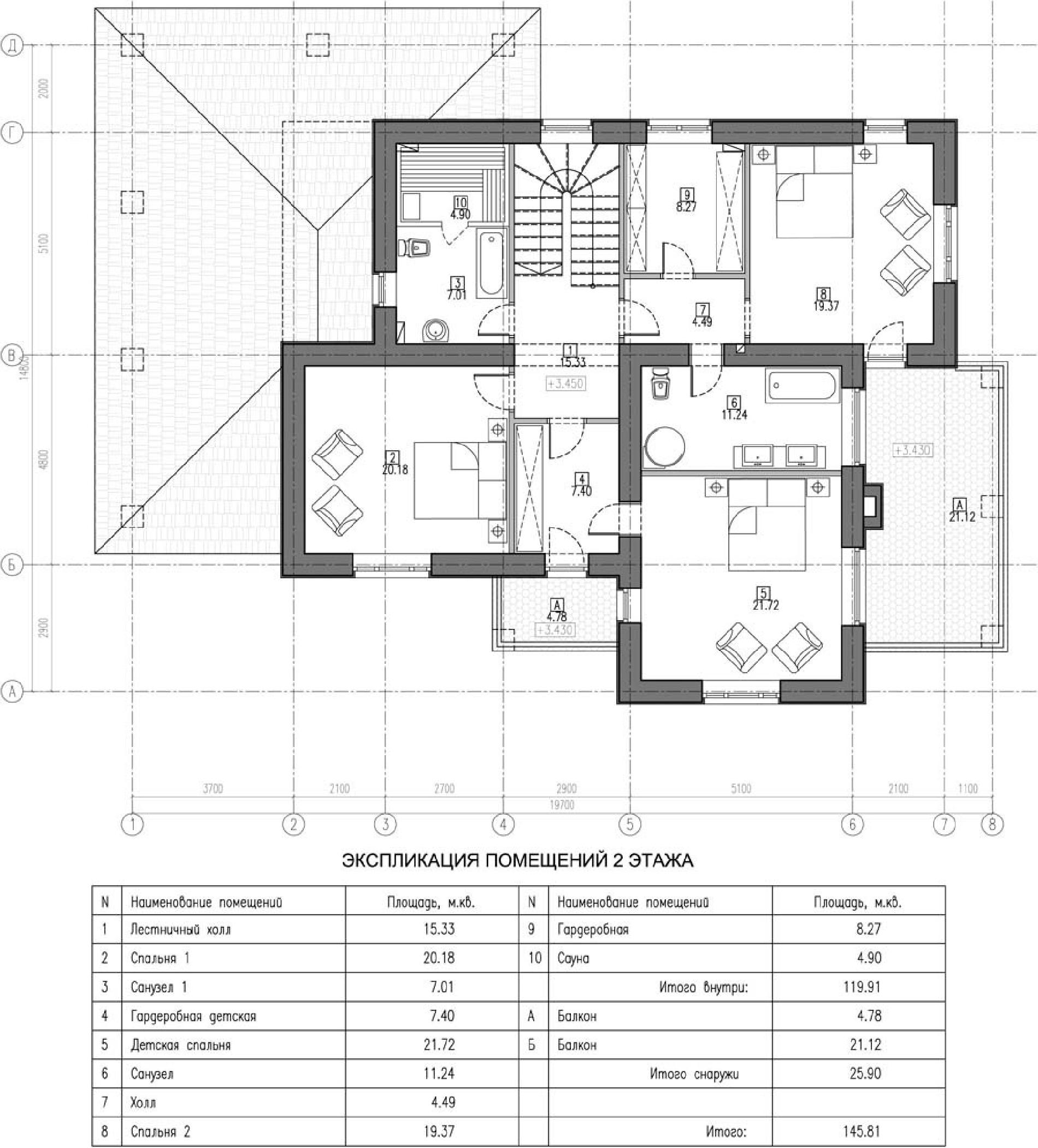 Планировка проекта дома №kr-249 KR-249_p2.jpg