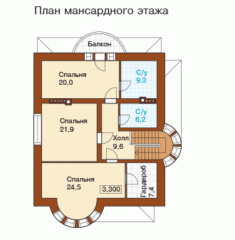Планировка проекта дома №l-318-1k l-318-1k-p2.gif