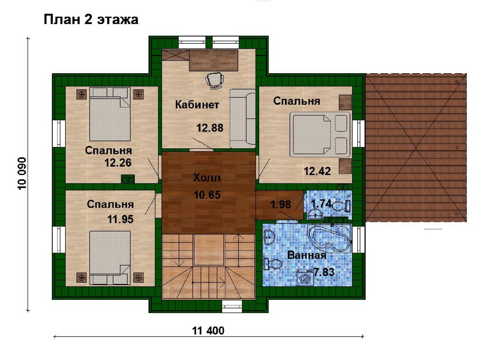 Планировка проекта дома №m-276 m-276_p2.JPG