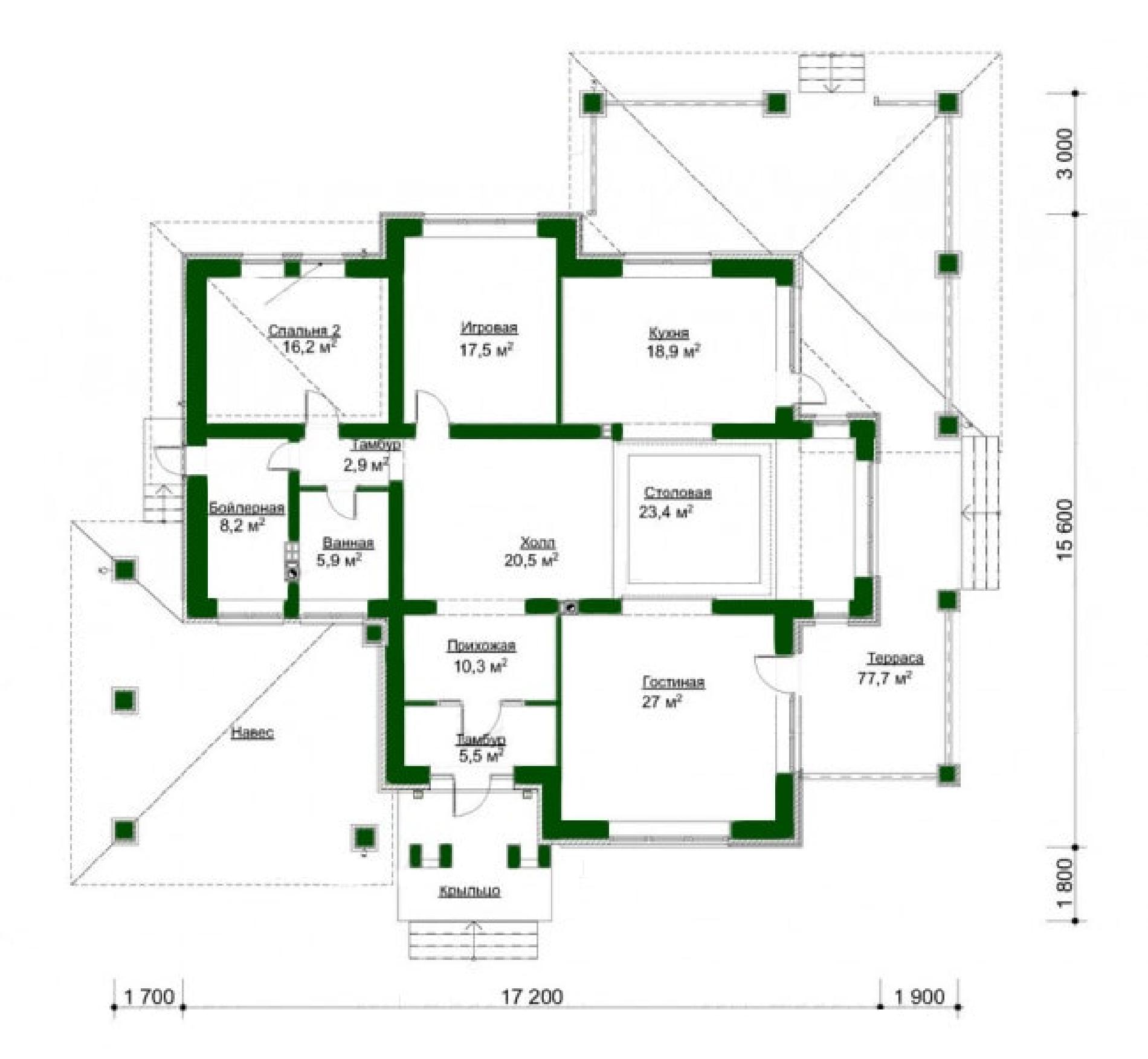 Планировка проекта дома №ml-404 Ml-404_p1.jpg