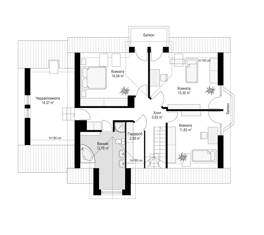 Планировка проекта дома №mp-011 proect_mp-011-pl2.png