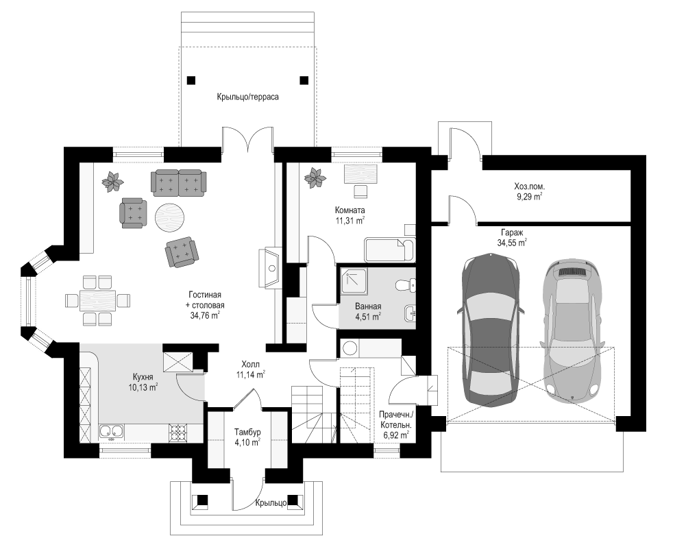 Планировка проекта дома №mp-014 proect_mp-014-pl0.png