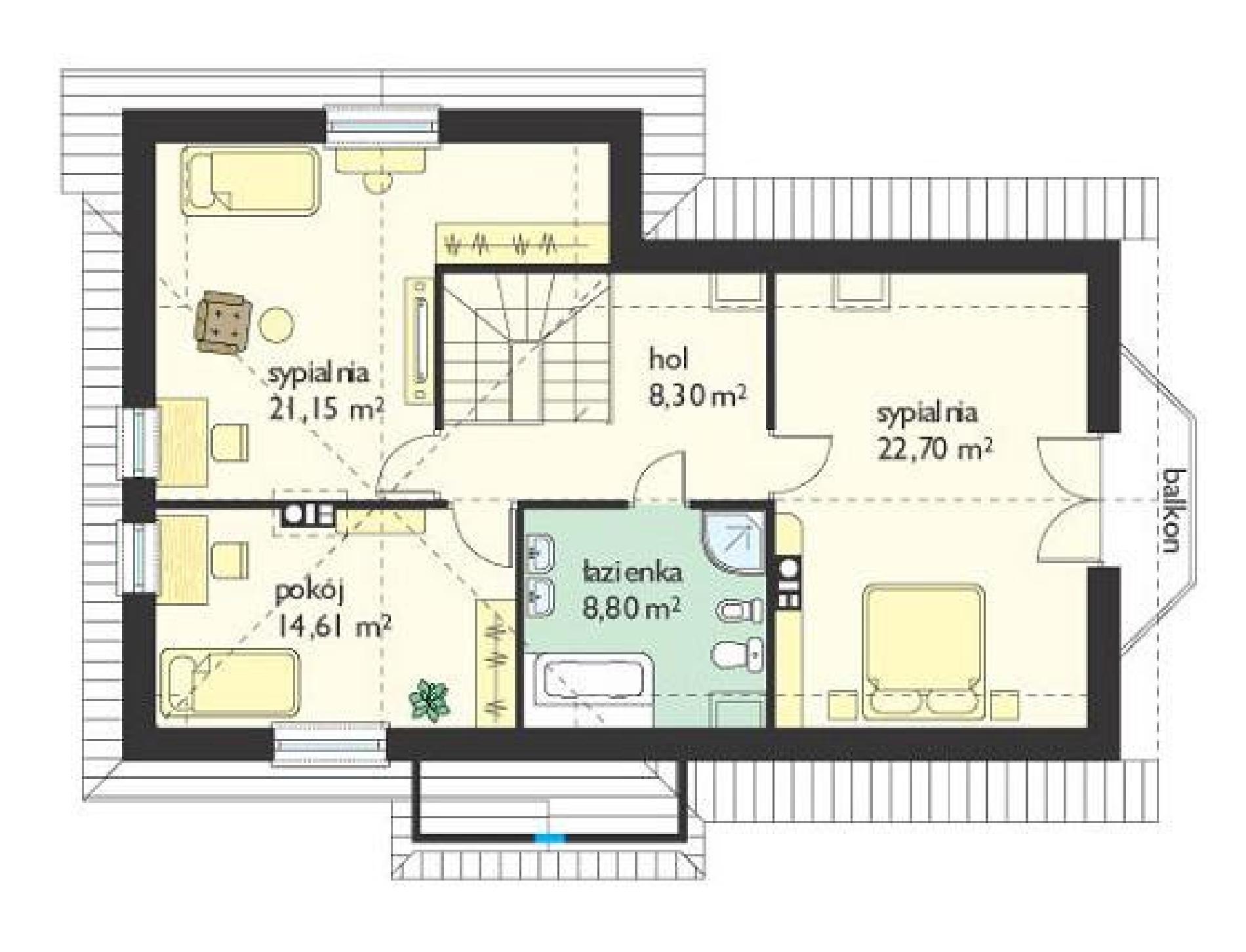 Планировка проекта дома №mp-061 proect_mp-061-pl2.jpg