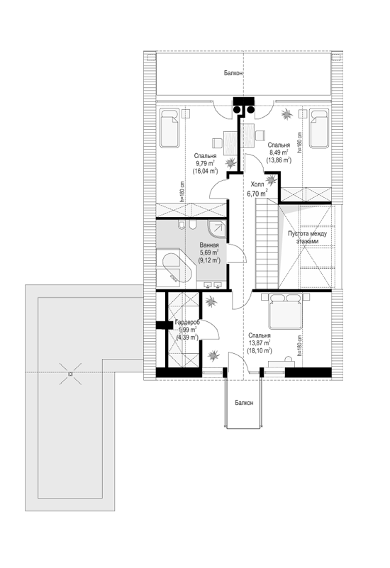 Планировка проекта дома №mp-148 proect_mp-148-pl2.png