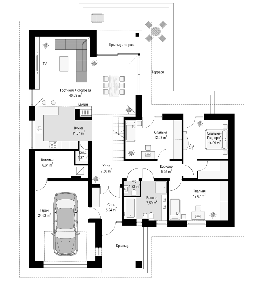 Планировка проекта дома №mp-254 proect_mp-254-pl0.png