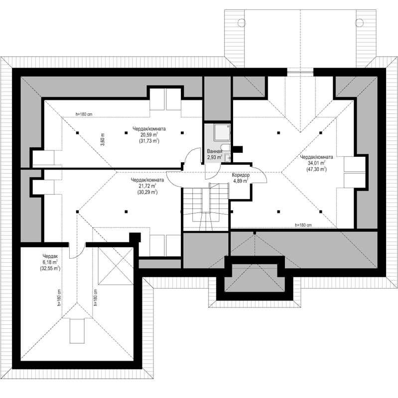 Планировка проекта дома №mp-284 proect_mp-284-pl2.png