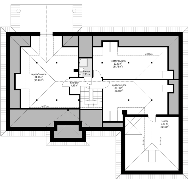 Планировка проекта дома №mp-284 proect_mp-284-pl3.jpg