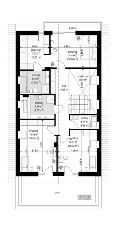 Планировка проекта дома №mp-338 proect_mp-338-pl2.png