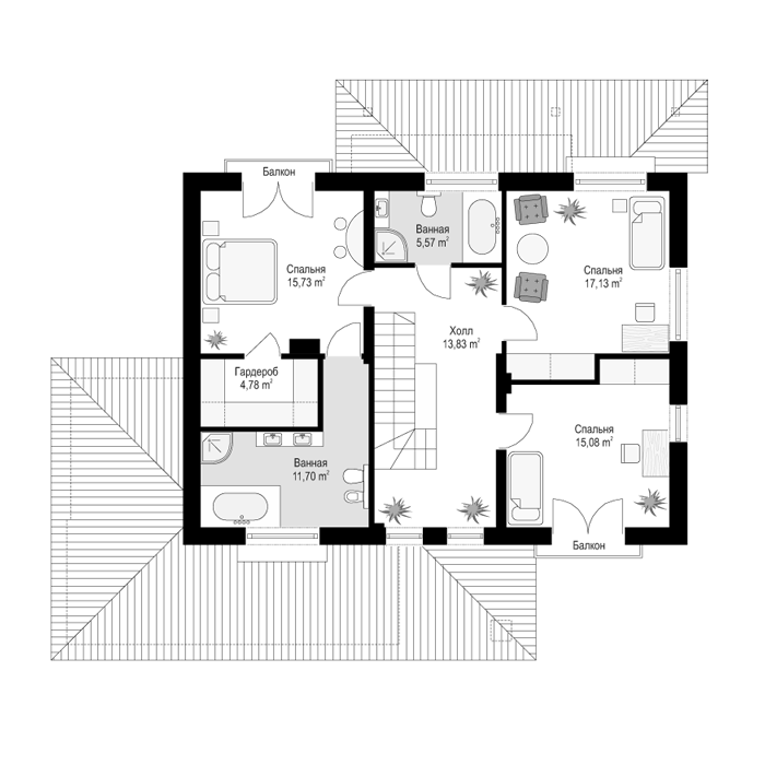 Планировка проекта дома №mp-394 proect_mp-394-pl2.png