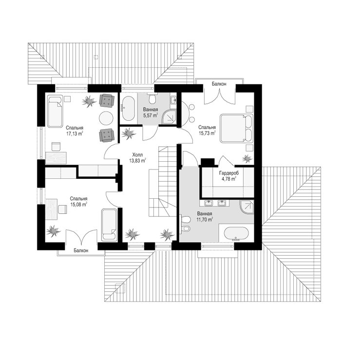 Планировка проекта дома №mp-394 proect_mp-394-pl3.jpg