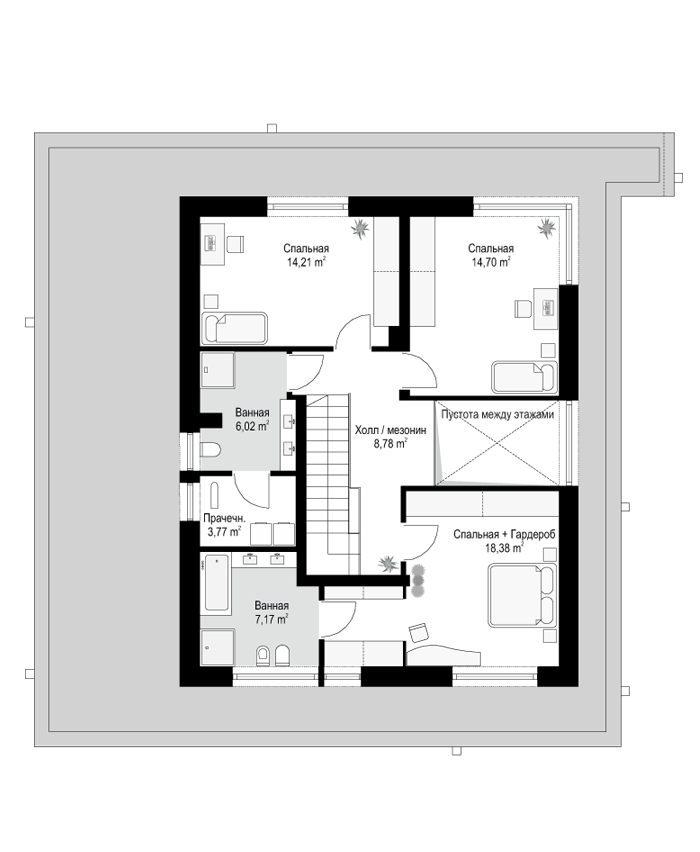 Планировка проекта дома №mp-398 proect_mp-398-pl2.png