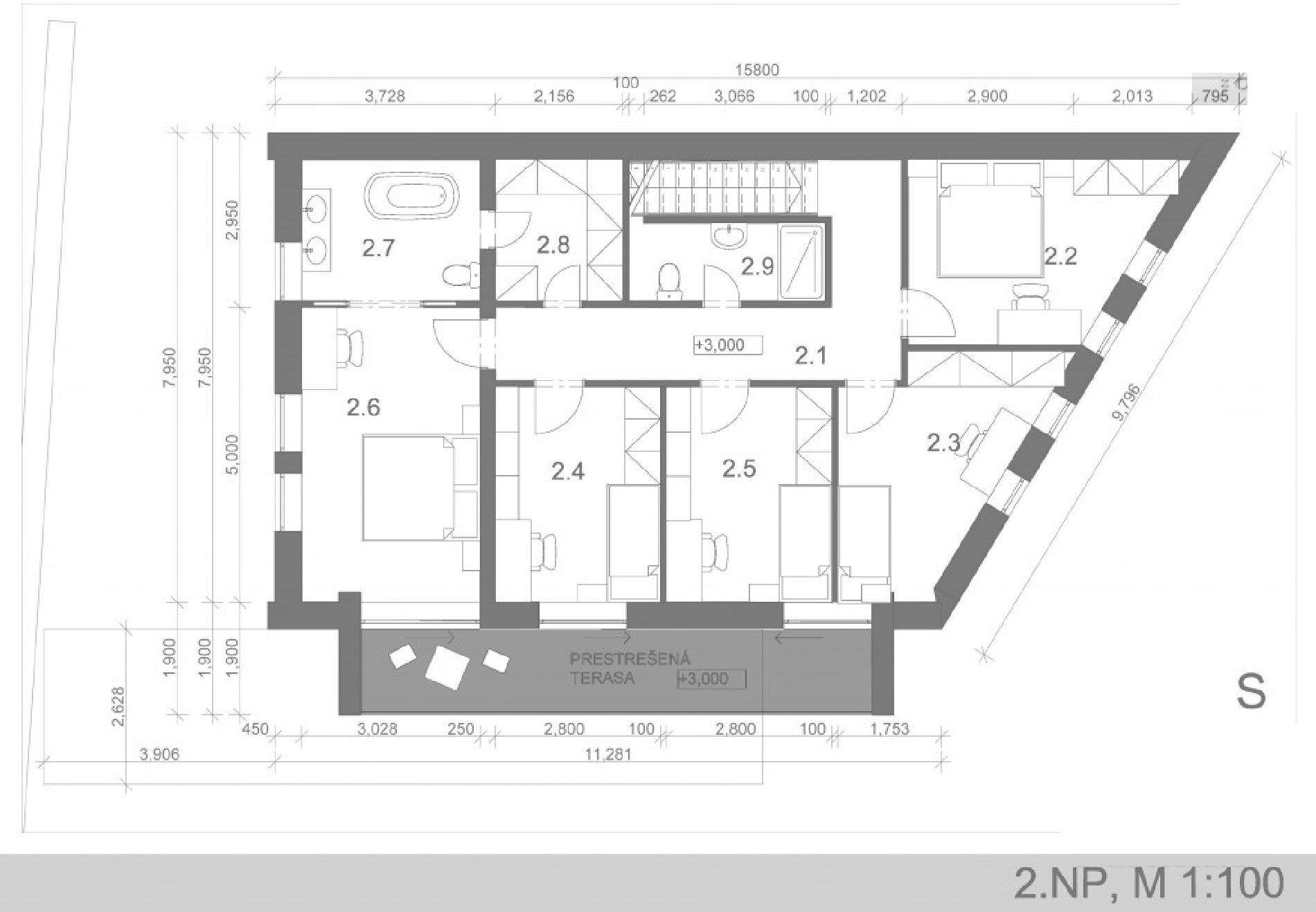 Планировка проекта дома №n-257 N-257_p2.jpg