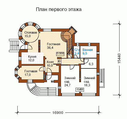 Планировка проекта дома №s-439-1k s-439-1k-p1.gif