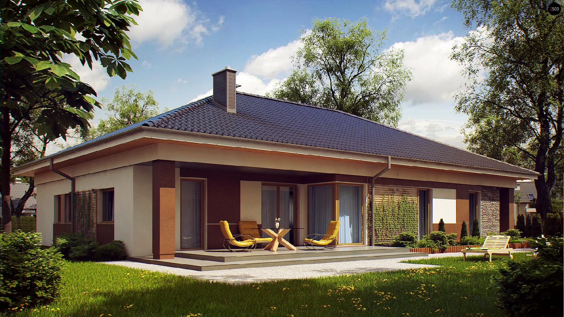 Современные одноэтажные дома проекты до 100 кв