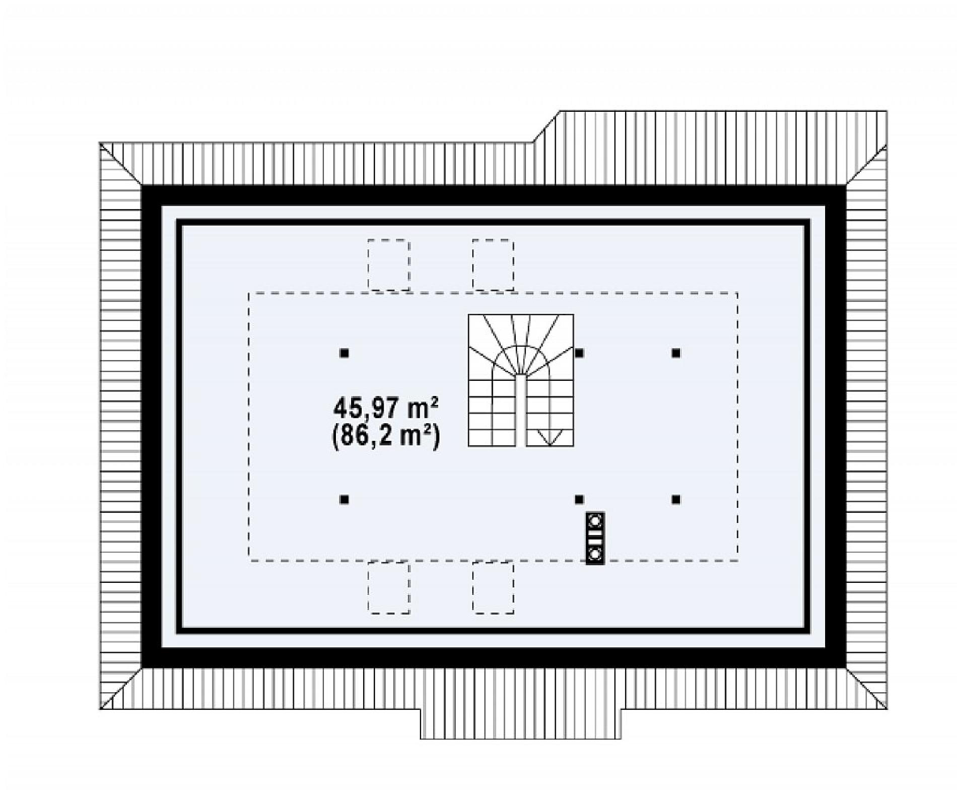 Планировка проекта дома №z169 Z169_rzut2.png