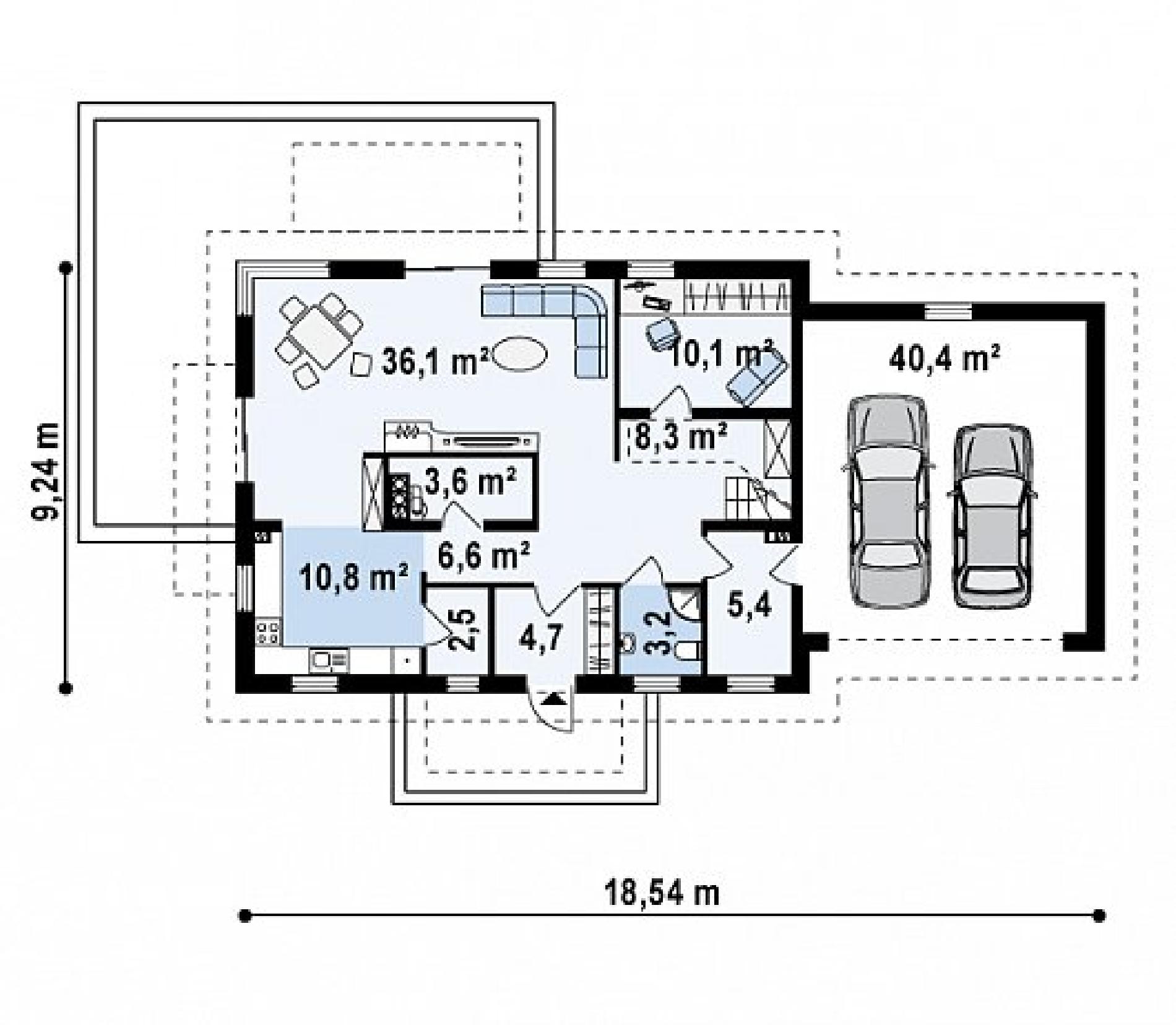 Планировка проекта дома №z175 Z175_p1.jpg