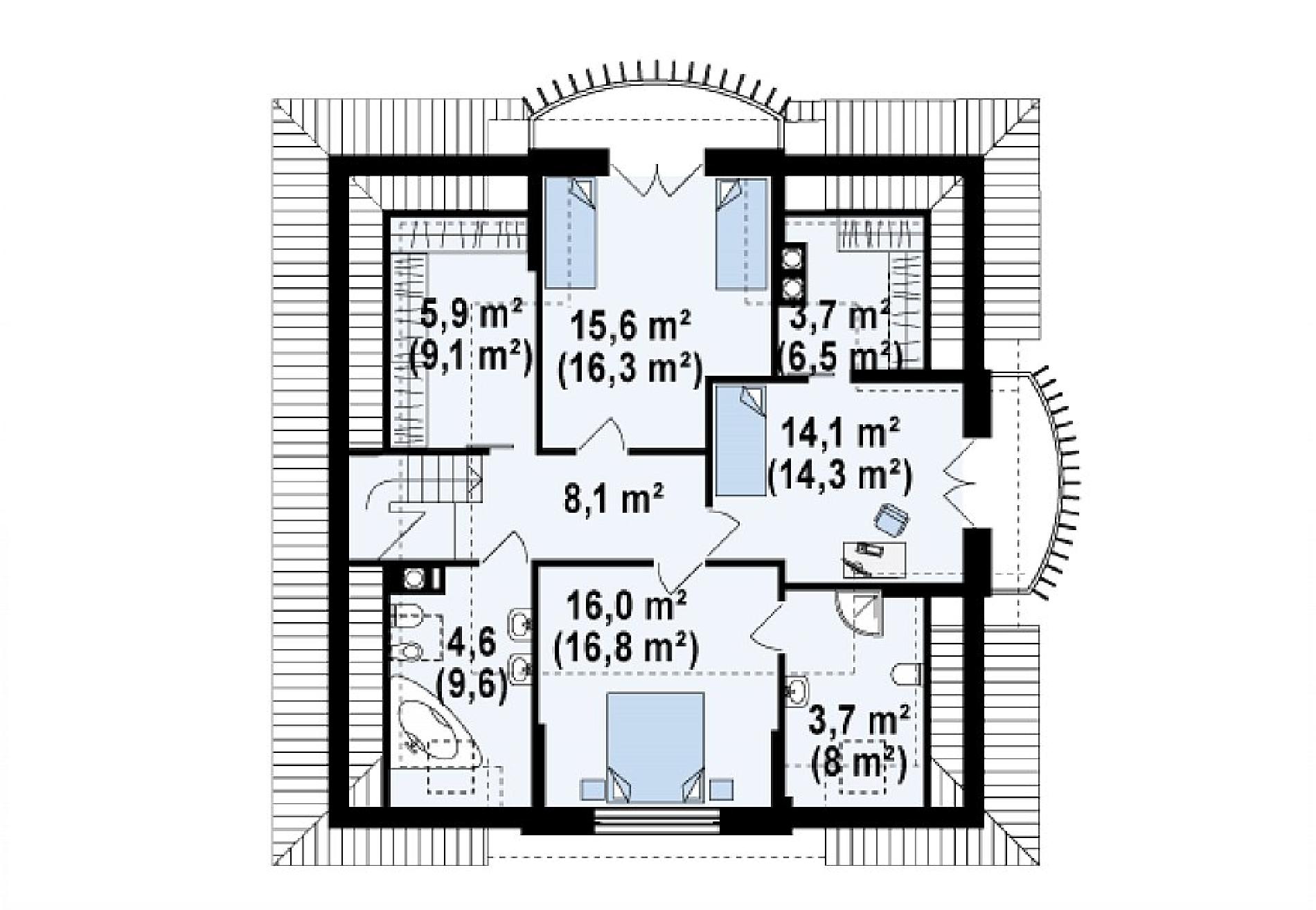 Планировка проекта дома №z18 dk Z18_dk_rzut2.png