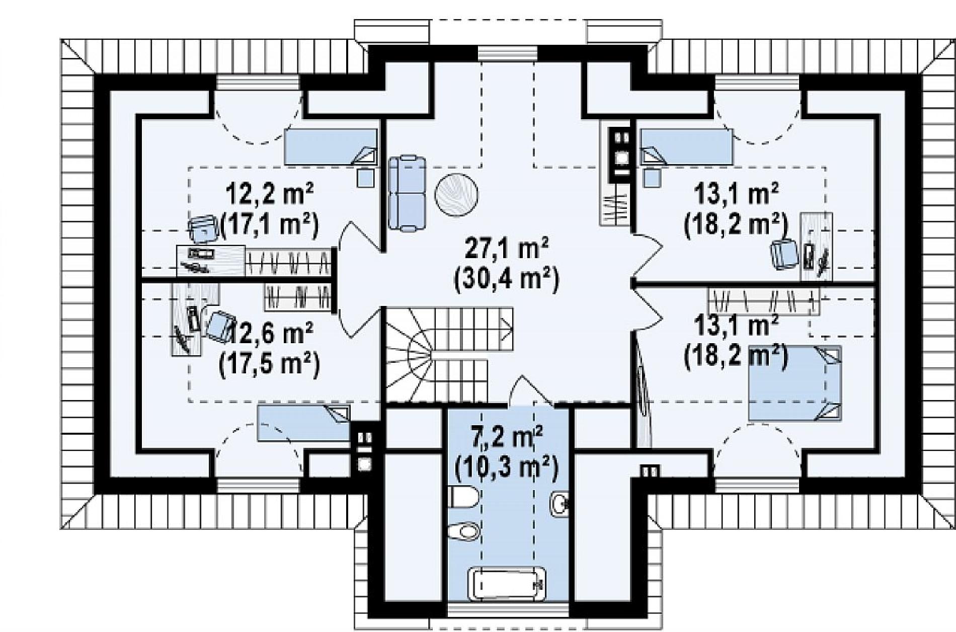 Планировка проекта дома №z20 Z20_rzut2.png