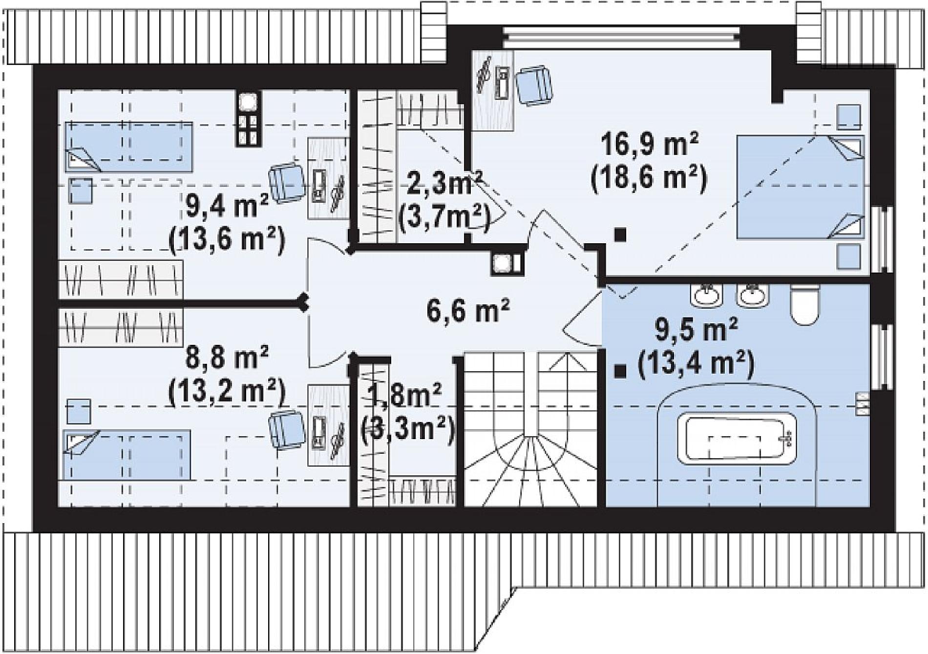 Планировка проекта дома №z226 Z226_rzut2.png