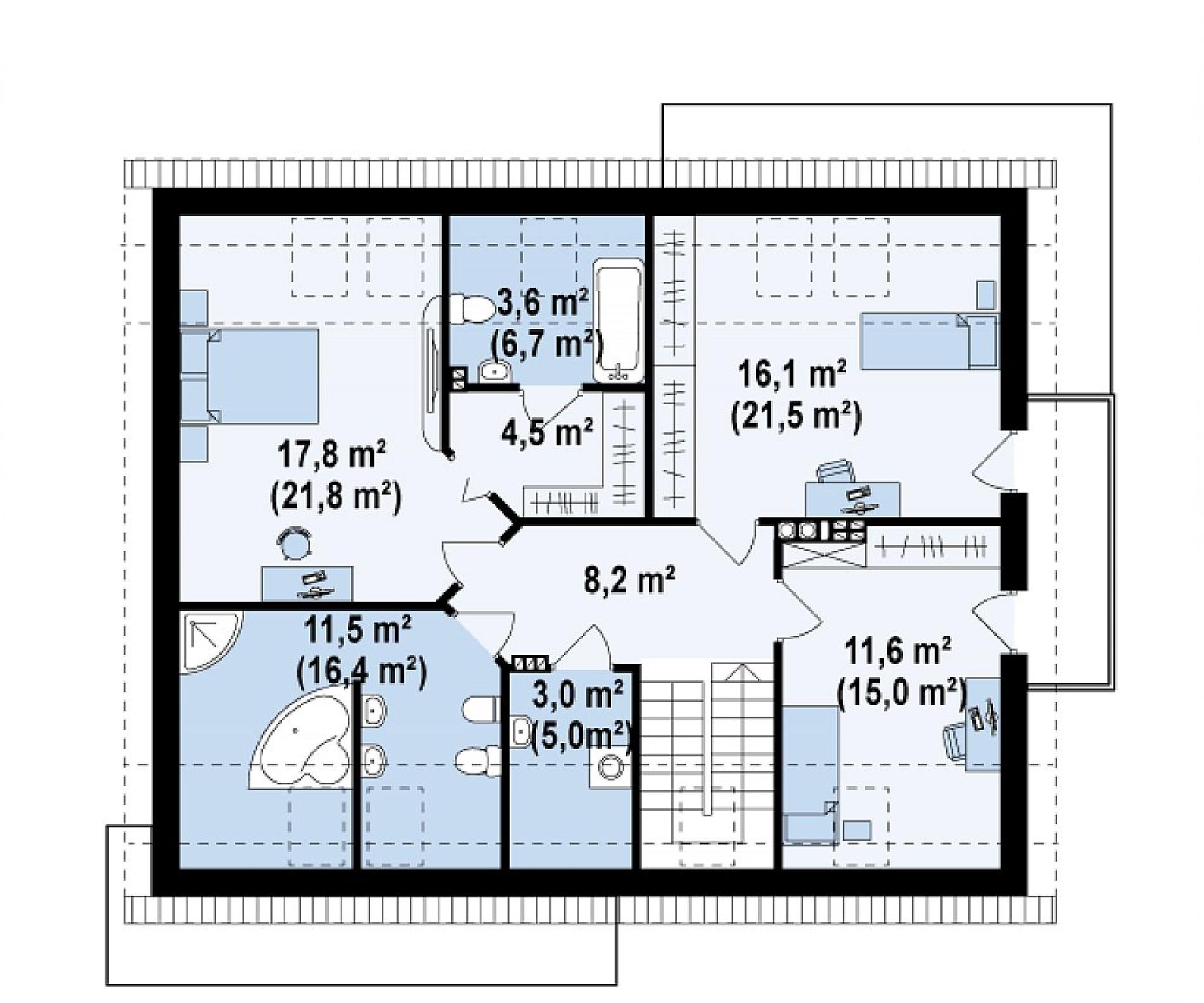 Планировка проекта дома №z234 Z234_rzut2.png